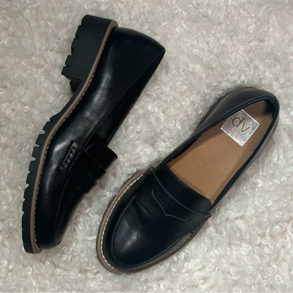 DV by Dolce Vita Black Leather Loafers